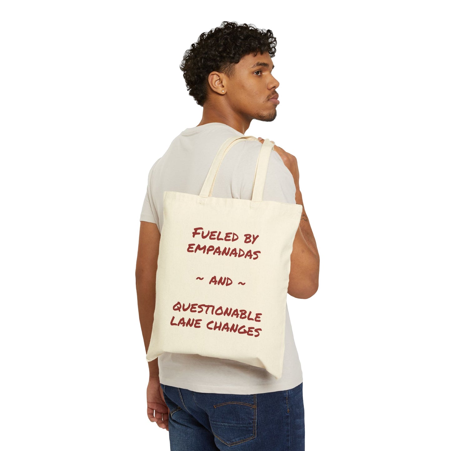 Fueled by Empanadas New Design Vibrant Cotton Canvas Tote Bag