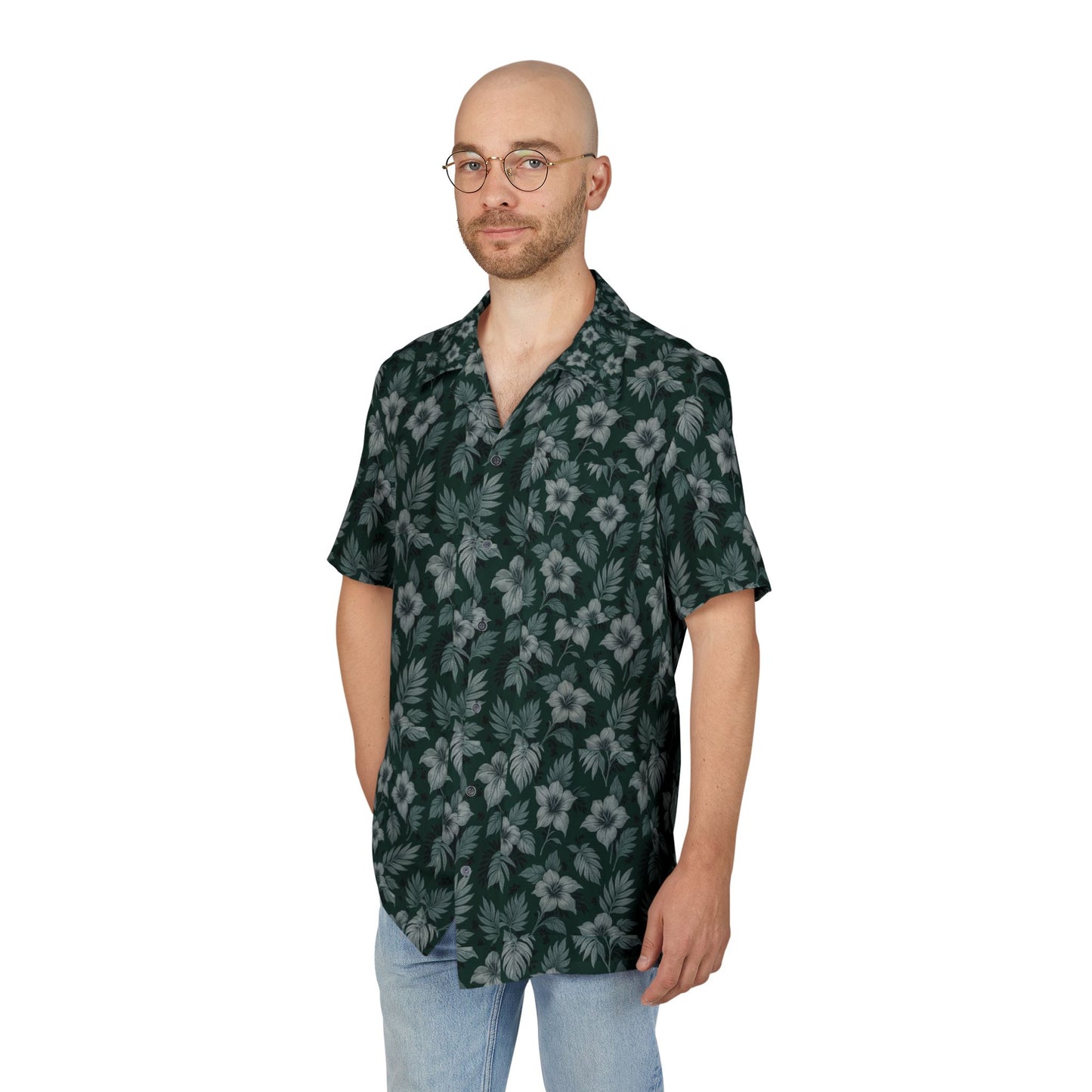 Elwood's Signature Dark Green Unisex Hawaiian Shirt