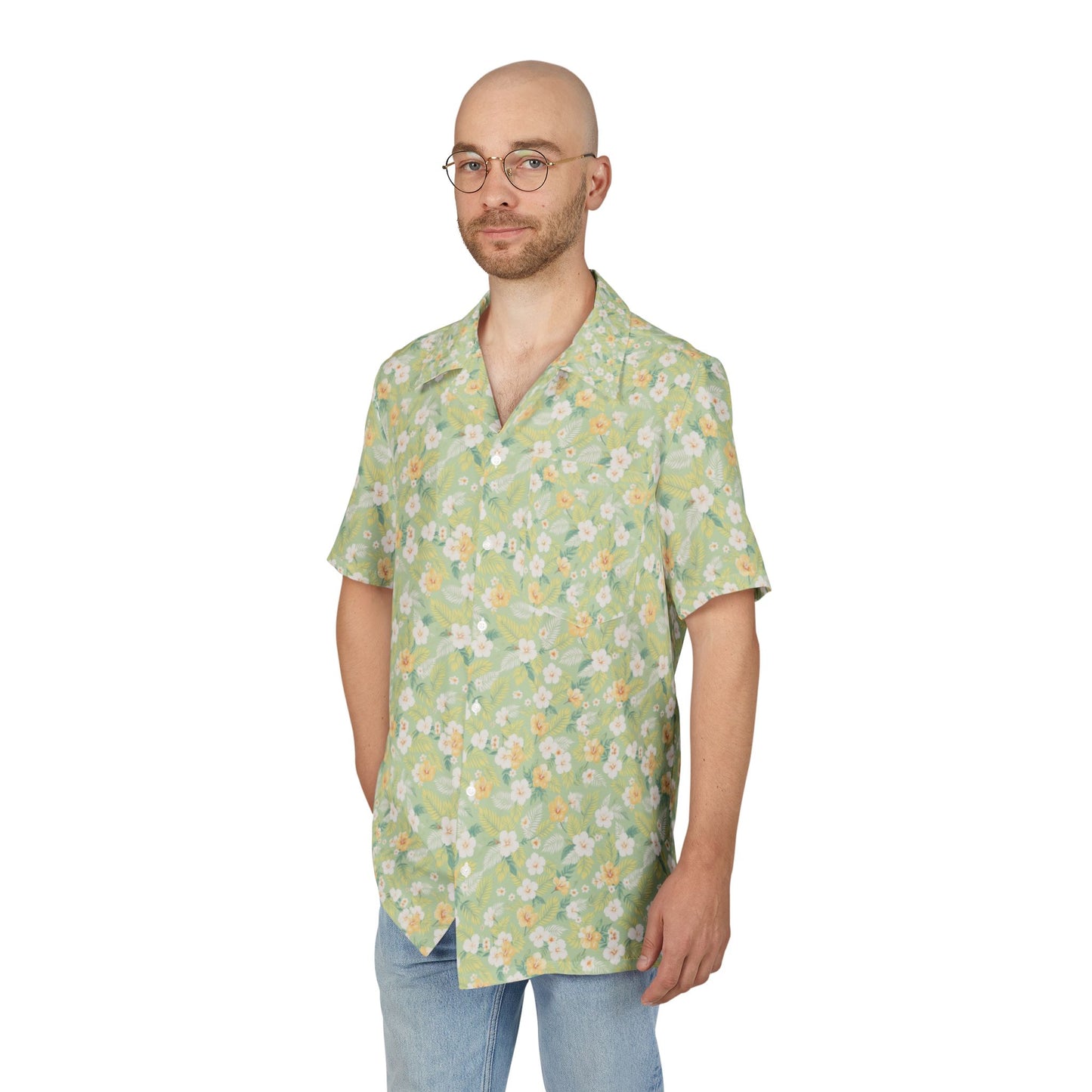 Elwood's Signature Light Green Unisex Hawaiian Shirt