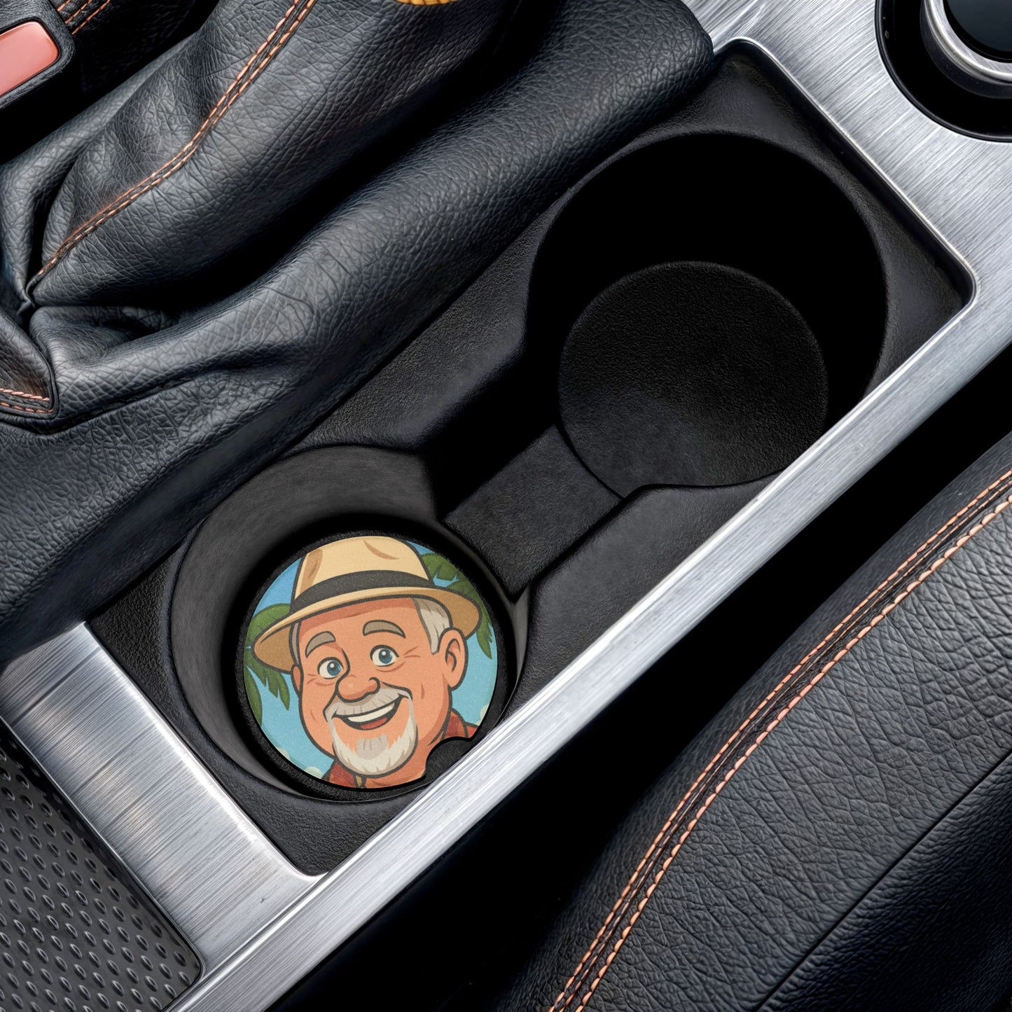 Elwood Soapstone Car Coaster - Fun Car Accessory, Unique Gift, Perfect for Road Trips, Dad Gifts, Auto Decor