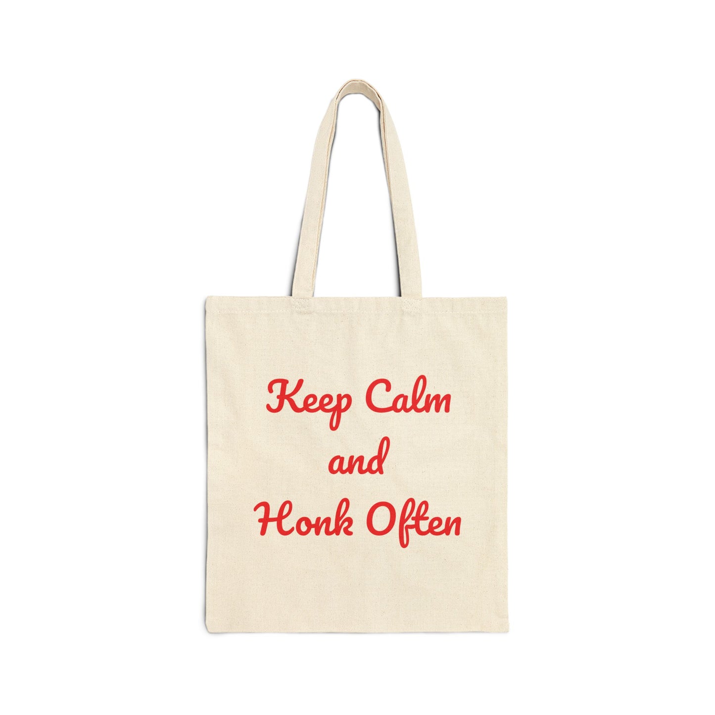 Keep Calm and Honk Vibrant Cotton Canvas Tote Bag - Perfect for Eco-Friendly Shopping, Beach Days, Gifts, and Everyday Use