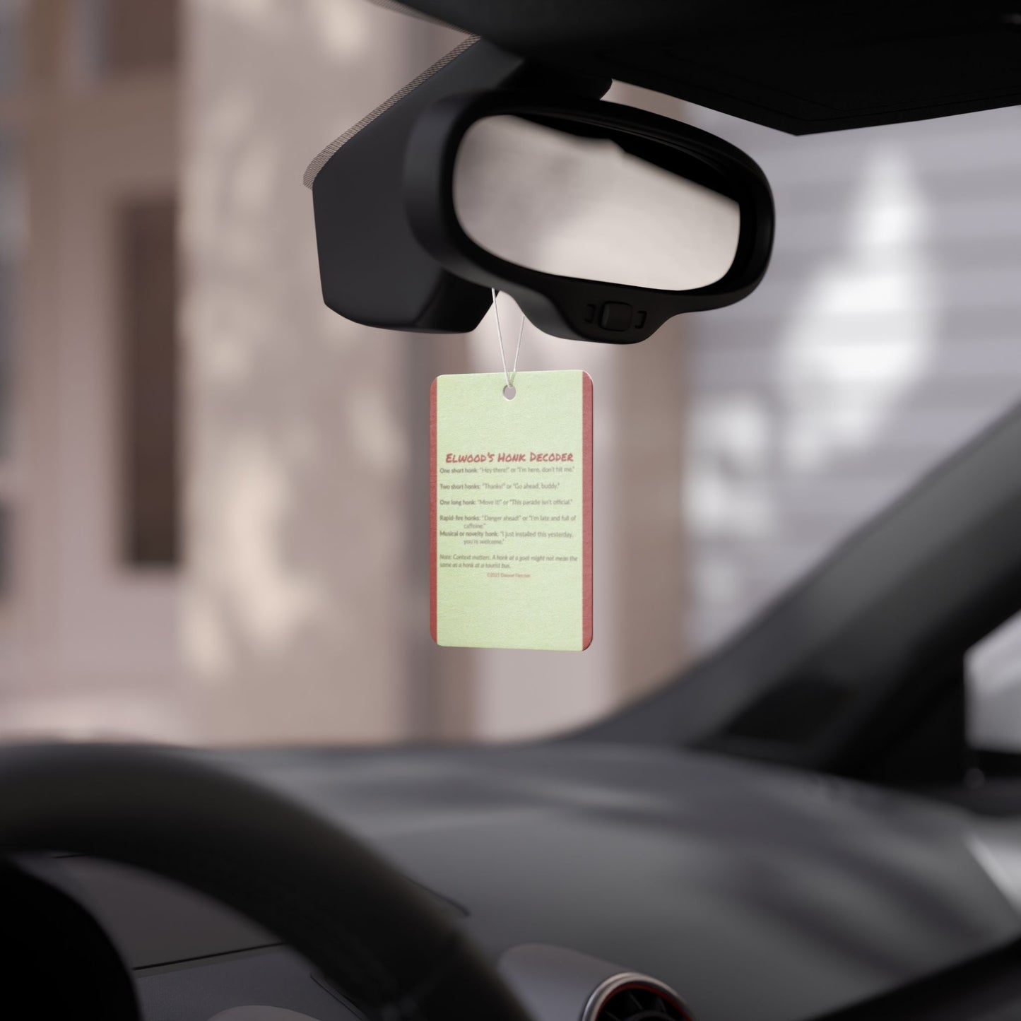 Elwood's Honk Decoder Car Air Freshener