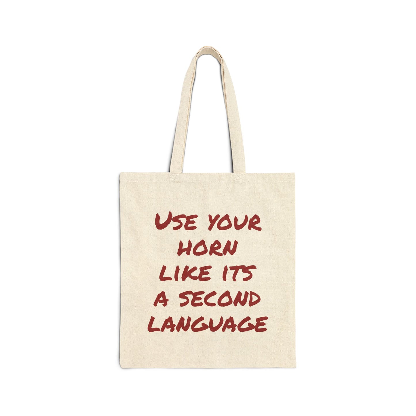 Use Your Horn New Design Vibrant Cotton Canvas Tote Bag - Perfect for Eco-Friendly Shopping, Beach Days, Gifts, and Everyday Use