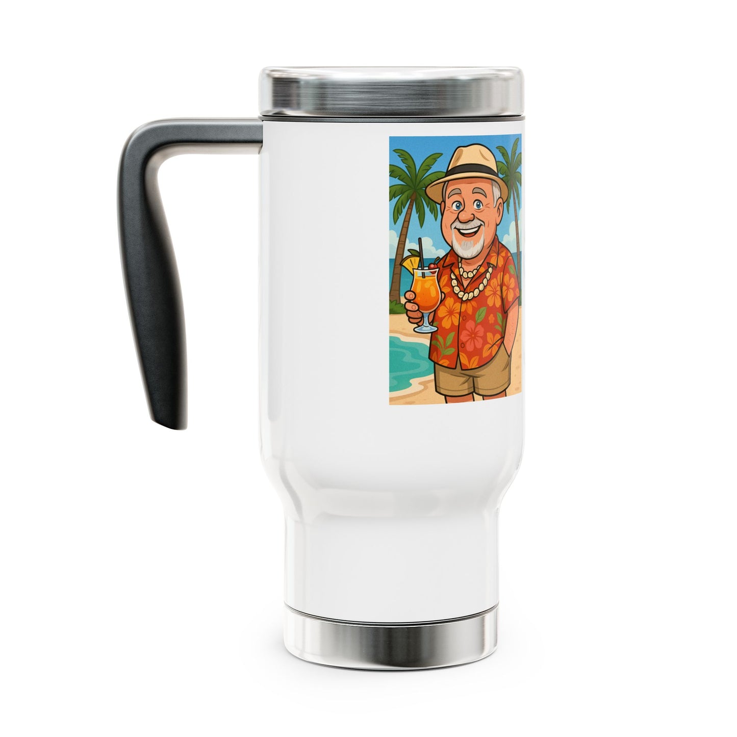 Elwood's Driving Survival Checklist Travel Mug | 14oz Stainless Steel Coffee Cup, Beach Lover Gift, Summer Vibes, Vacation Essentials, Fun Designs
