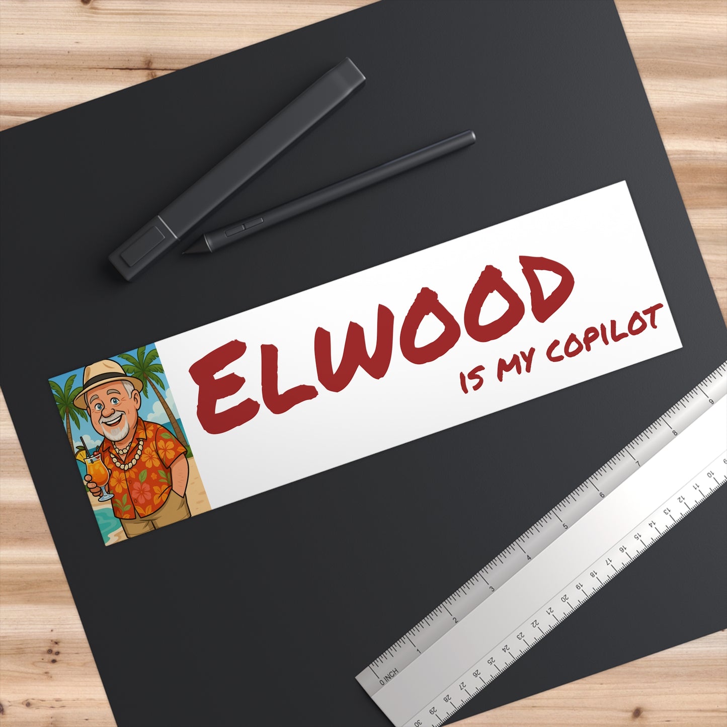 Elwood is my Copilot New Design Bumper Sticker