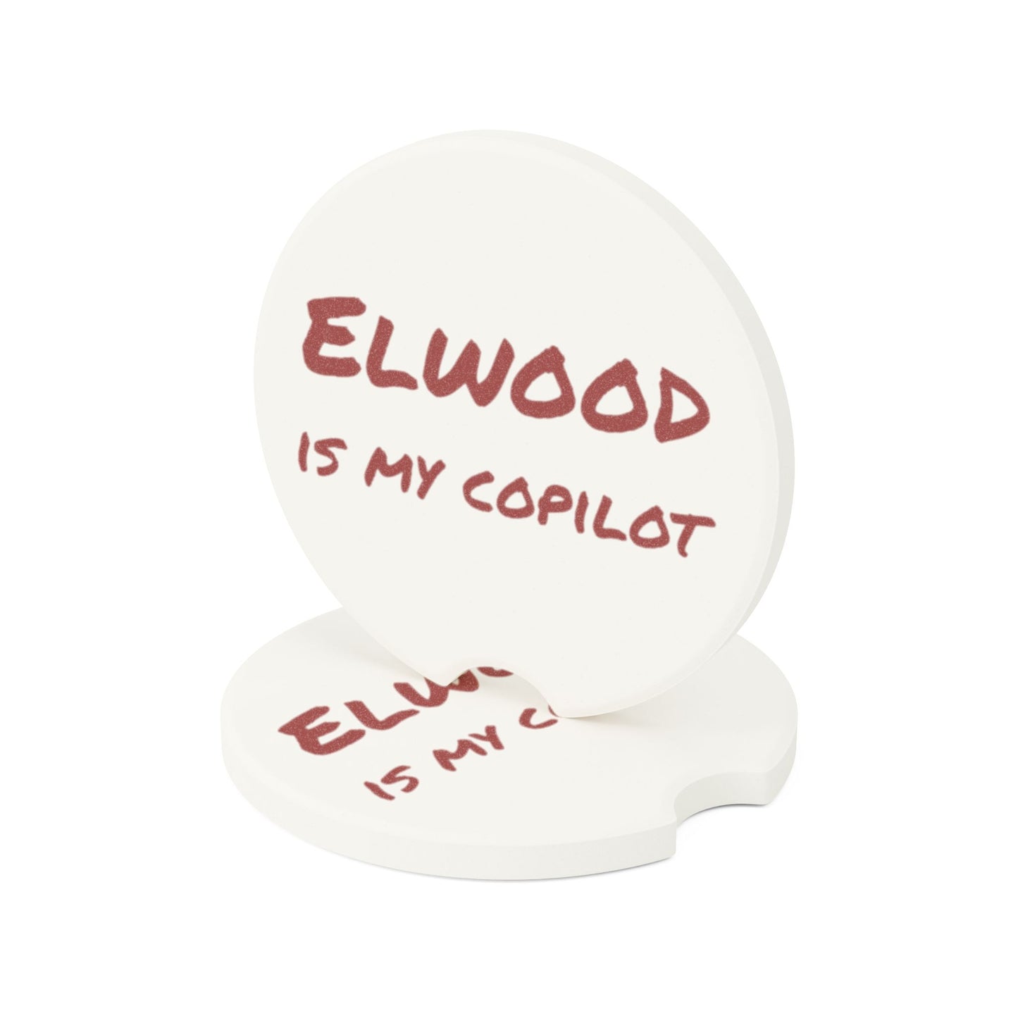 Elwood is my Copilot New Design Soapstone Car Coaster