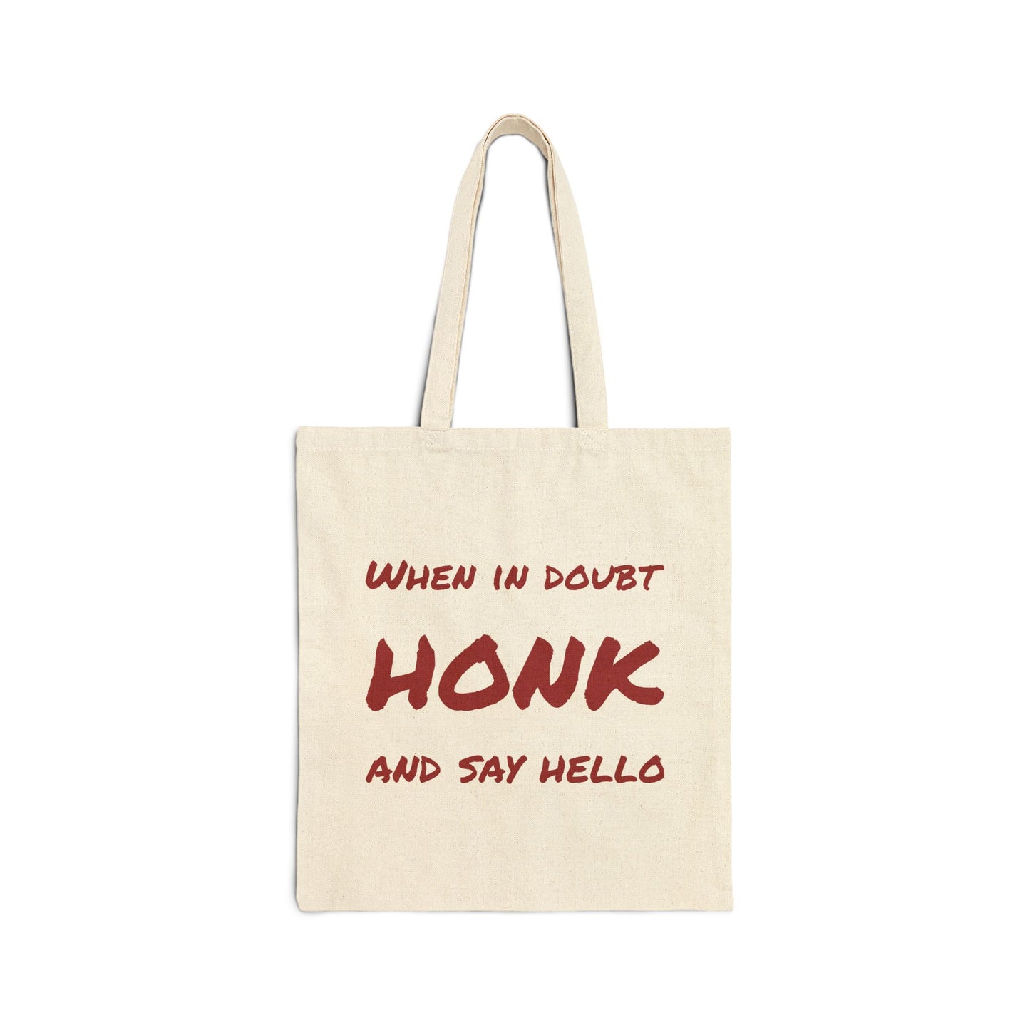 When in Doubt Honk Vibrant New Design Cotton Canvas Tote Bag - Perfect for Eco-Friendly Shopping, Beach Days, Gifts, and Everyday Use