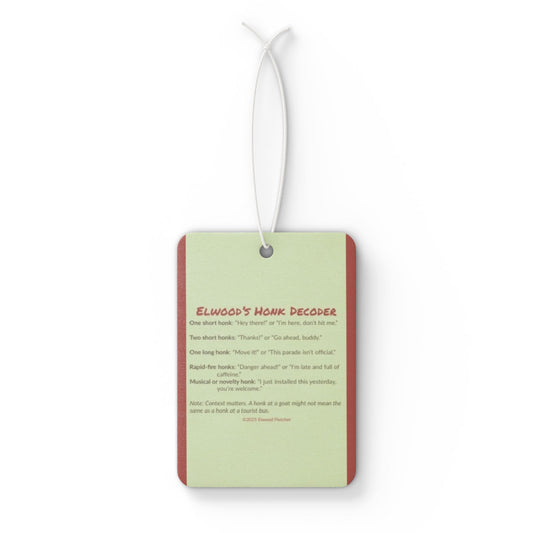 Elwood's Honk Decoder Car Air Freshener - Relax and Refresh Your Drive, Home Scent, Auto Accessories, Eco-Friendly Gift, Car Decor