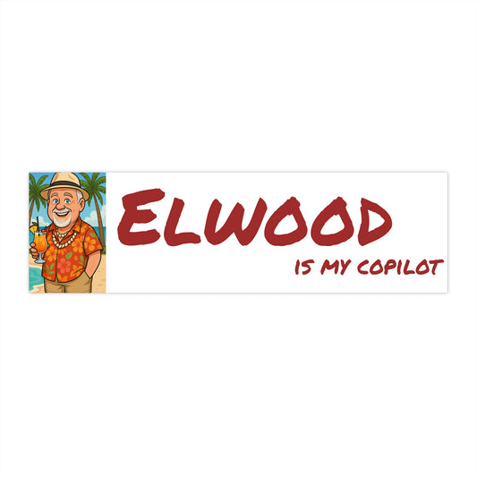 Elwood is my Copilot New Design Bumper Sticker