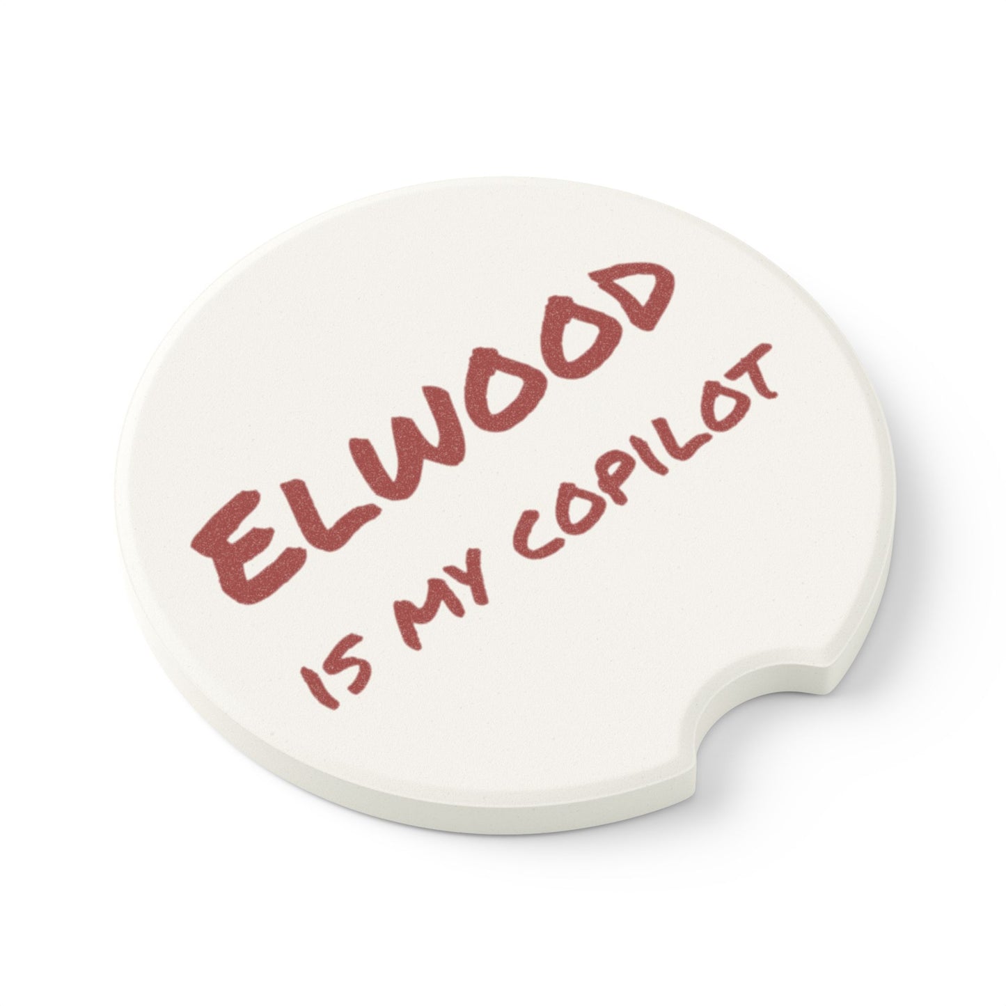Elwood is my Copilot New Design Soapstone Car Coaster