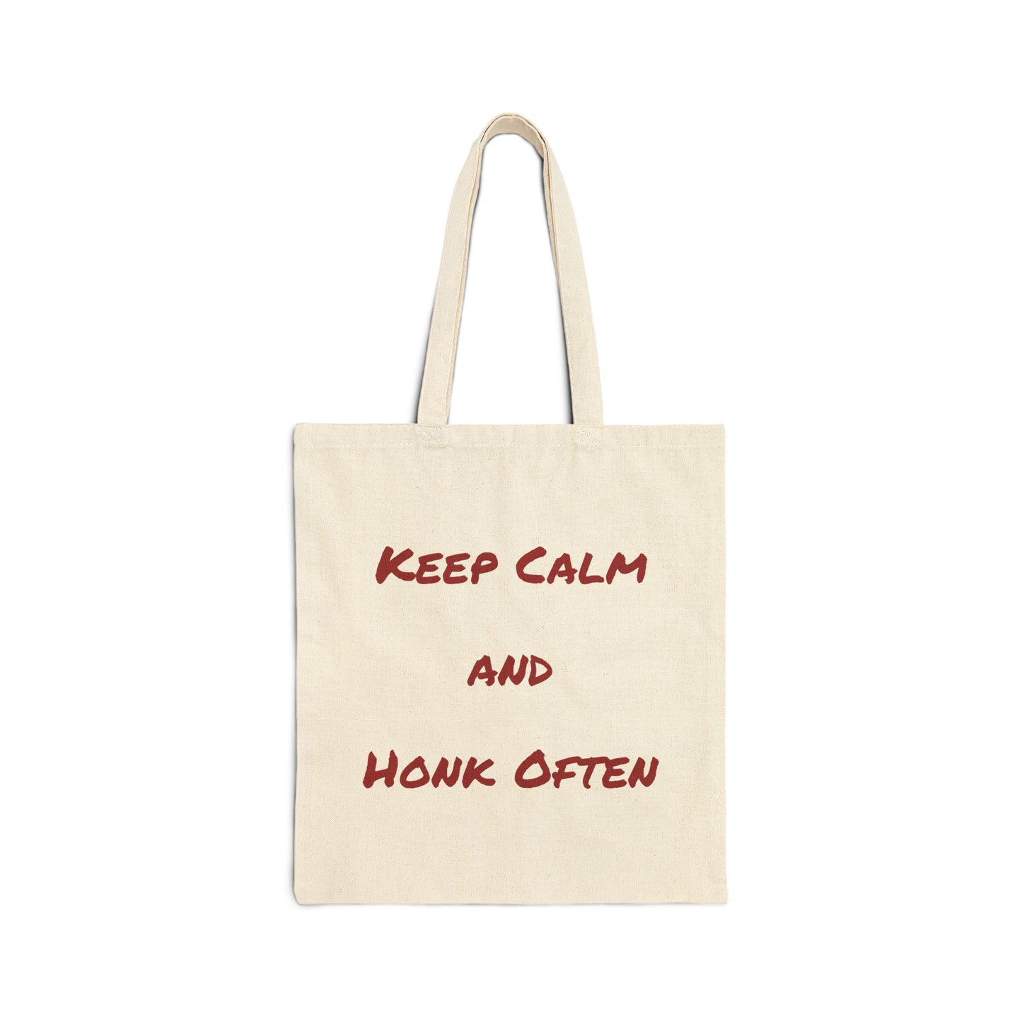 Keep Calm and Honk Often New Design Vibrant Cotton Canvas Tote Bag