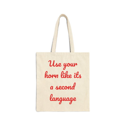 Use Your Horn Vibrant Cotton Canvas Tote Bag - Perfect for Eco-Friendly Shopping, Beach Days, Gifts, and Everyday Use